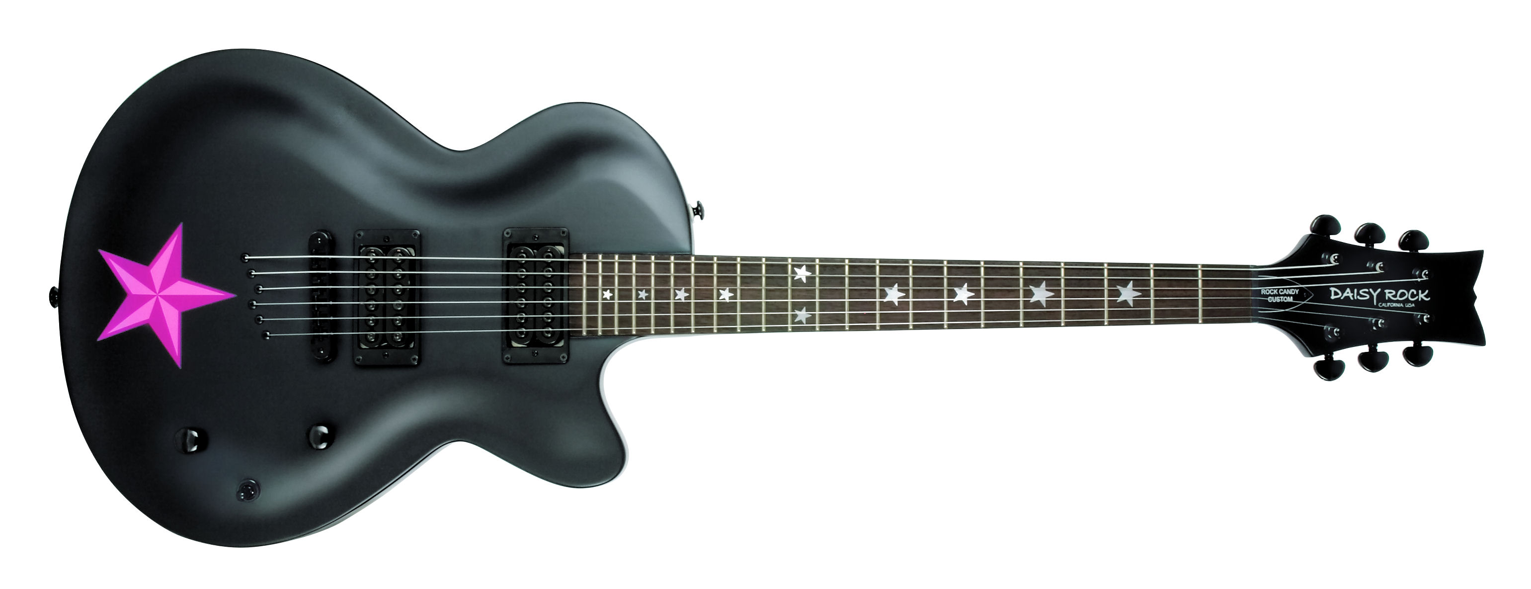 Guitares Electriques Daisy Rock Rock Candy Custom Noire Mat avec étoile ...