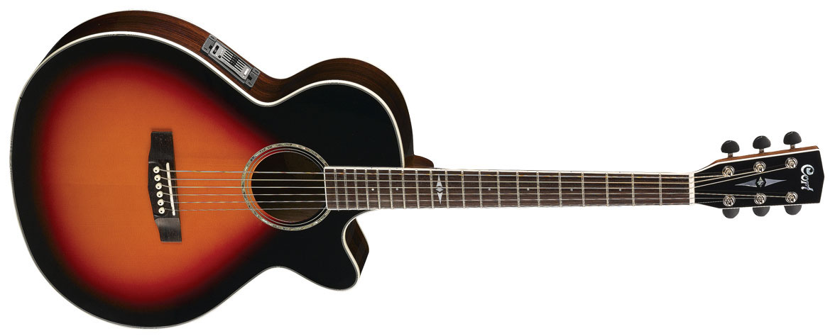 Guitare Acoustique-Électrique Cort SFX-E - Table Épicéa Massif, Couleur Sunburst - Pour Guitaristes Modernes