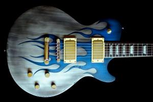 Hamer - The HotRod Shovel Blue Flames
