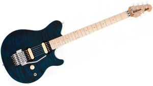 Musicman - Axis Vibrato Floyd Rose HH Translucent  Blue 

