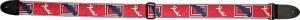 Fender - Sangle Monogramme Rouge - Blanc - Bleue
