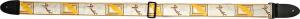Fender - Sangle Monogramme Blanc - Marron - Jaune

