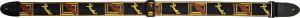 Fender - Sangle Monogramme Noir - Jaune - Marron
